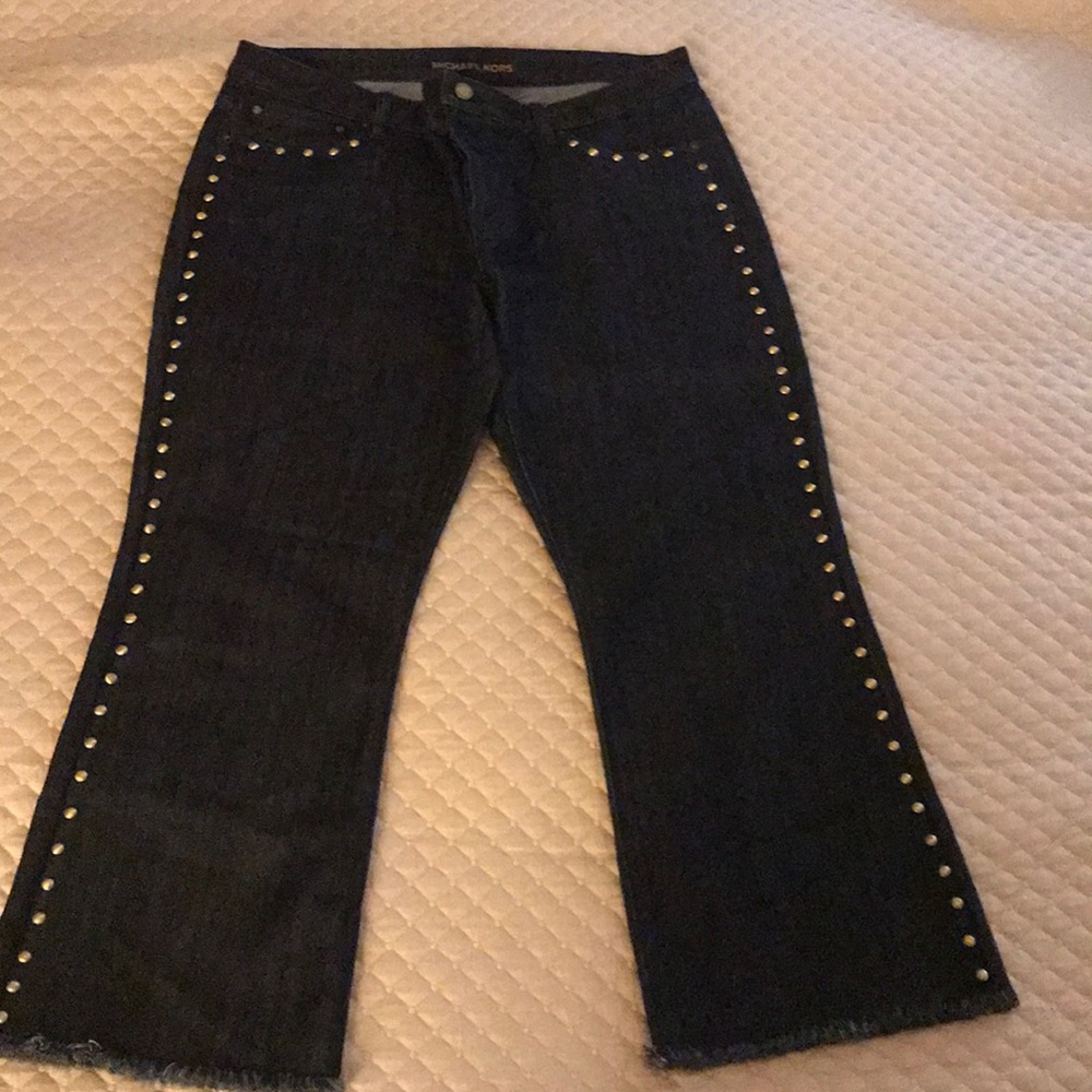 MK cropped dark denim pants